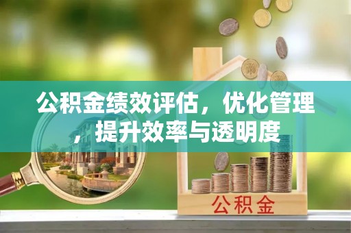 靖宇公积金绩效评估，优化管理，提升效率与透明度