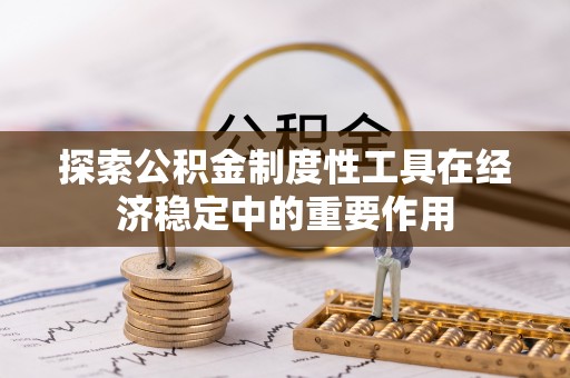 靖宇探索公积金制度性工具在经济稳定中的重要作用