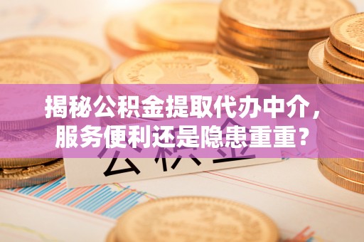 靖宇揭秘公积金提取代办中介，服务便利还是隐患重重？