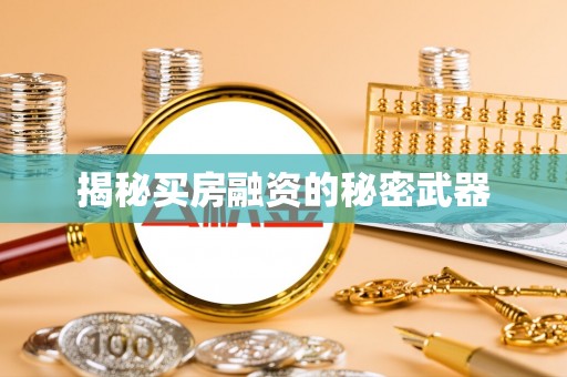 靖宇揭秘买房融资的秘密武器