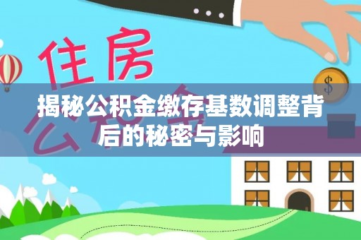 靖宇揭秘公积金缴存基数调整背后的秘密与影响