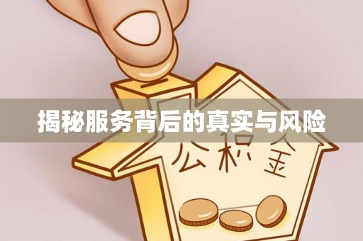 靖宇揭秘服务背后的真实与风险
